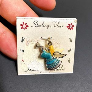 🖤NEW💕Sterling enamel Angel charm/pendant